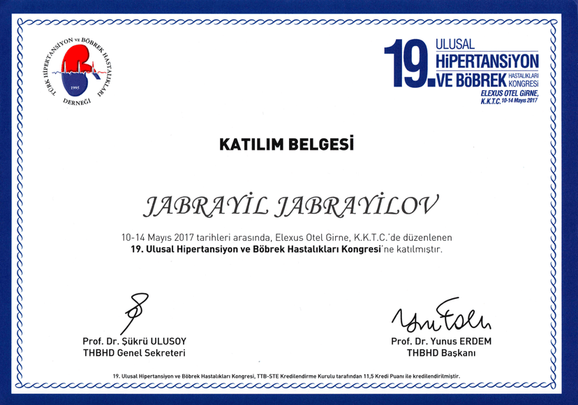 19. Ulusal Hipertansiyon ve Böbrek Hastalıkları Kongresi