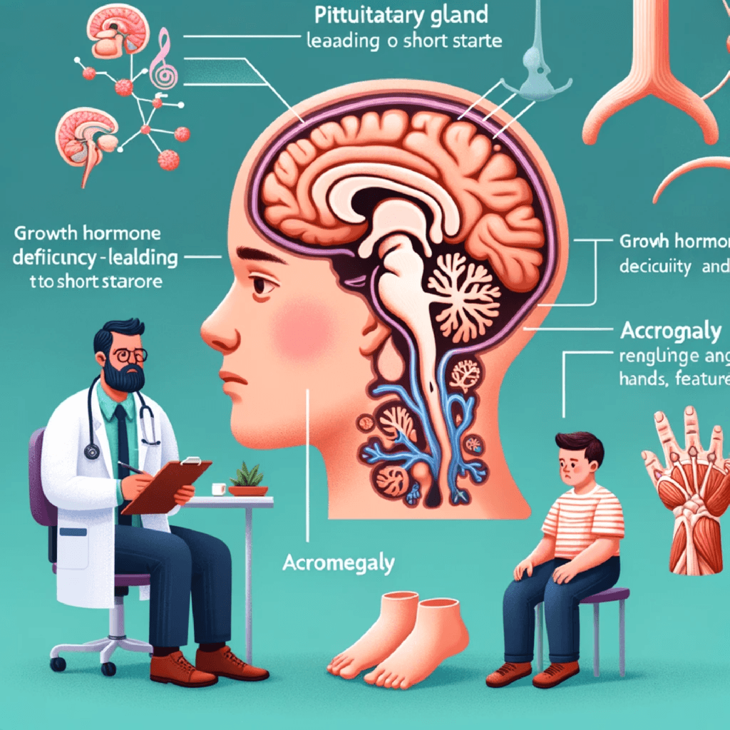 Hipofiz xəstəlikləri (böyümənin ləngiməsi-qısaboyluluq, akromeqaliya nəhəngboyluluq xəstəliyi)