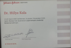 Op. Dr. Hülya Kula Mama ginekoloq sertifikası