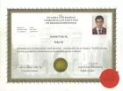 Uzman Doktor Mahmut Bilir Ortopediya və Travmatologiya sertifikası