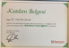 Dt. Damla Zenar Stomatolog sertifikası