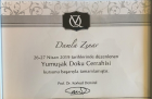 Dt. Damla Zenar Stomatolog sertifikası
