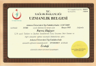 Uzman Doktor Pərviz Hacıyev Uşaq Urologiyası sertifikası