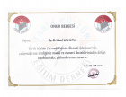 Op. Dr. Yücel Sarıaltın Plastik cərrah sertifikası