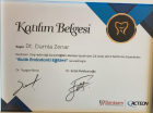 Dt. Damla Zenar Stomatolog sertifikası