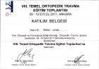 Op. Dr. Yunus Uysal Ortopediya və Travmatologiya sertifikası