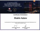 Uzman Doktor Şahin Əzizov alqologiya sertifikası