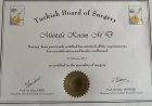 Prof. Dr. Mustafa Kerem Ümumi cərrah sertifikası