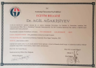 Dr. Aqil Ağakişiyev Qastroenteroloq sertifikası